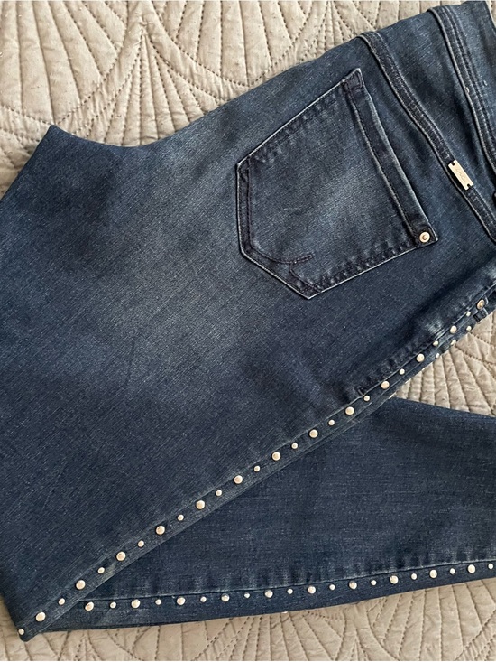 INC International Concepts Denim - INC International Concepts Dark Blue Skinny Jeans with Silver Stud Trim